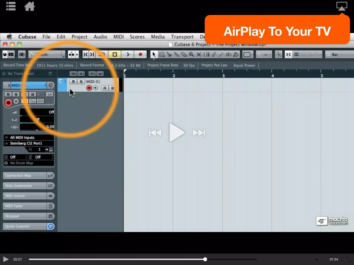 Tangkapan skrin Course For Cubase 6: Exploring the Fundamentals iPad 