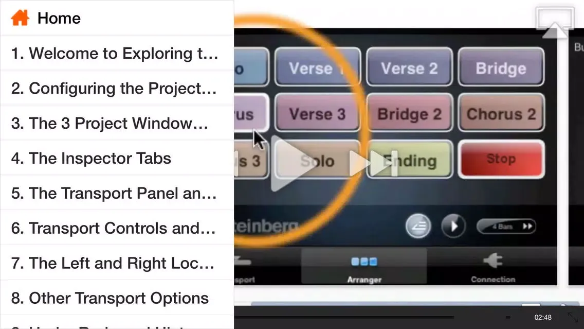Tangkapan skrin Course For Cubase 6: Exploring the Fundamentals