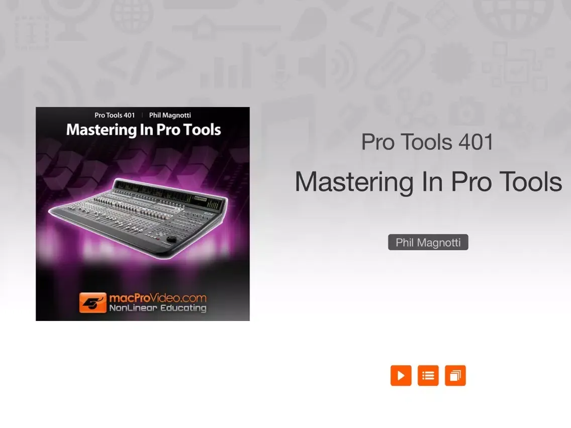 Course For Pro Tools 8 401- Mastering In Pro Tools iPad 應用截圖