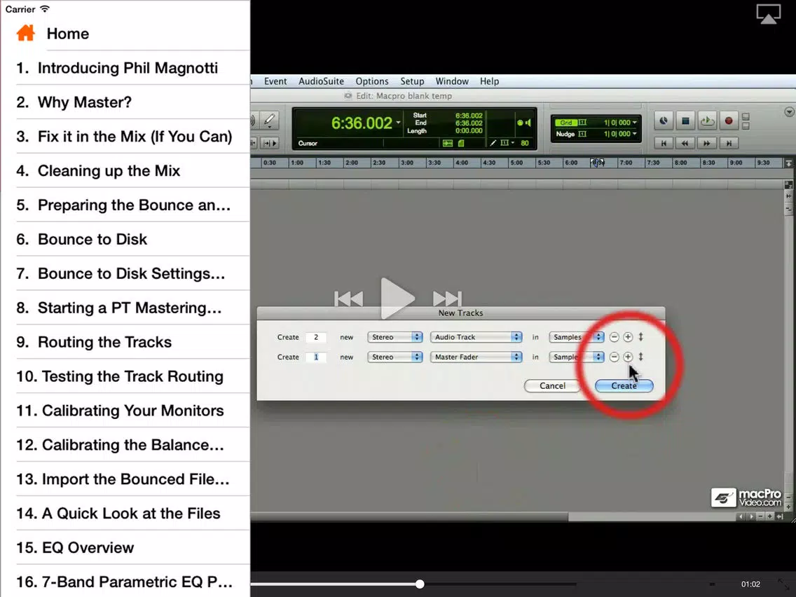 Course For Pro Tools 8 401- Mastering In Pro Tools iPad  스크린샷