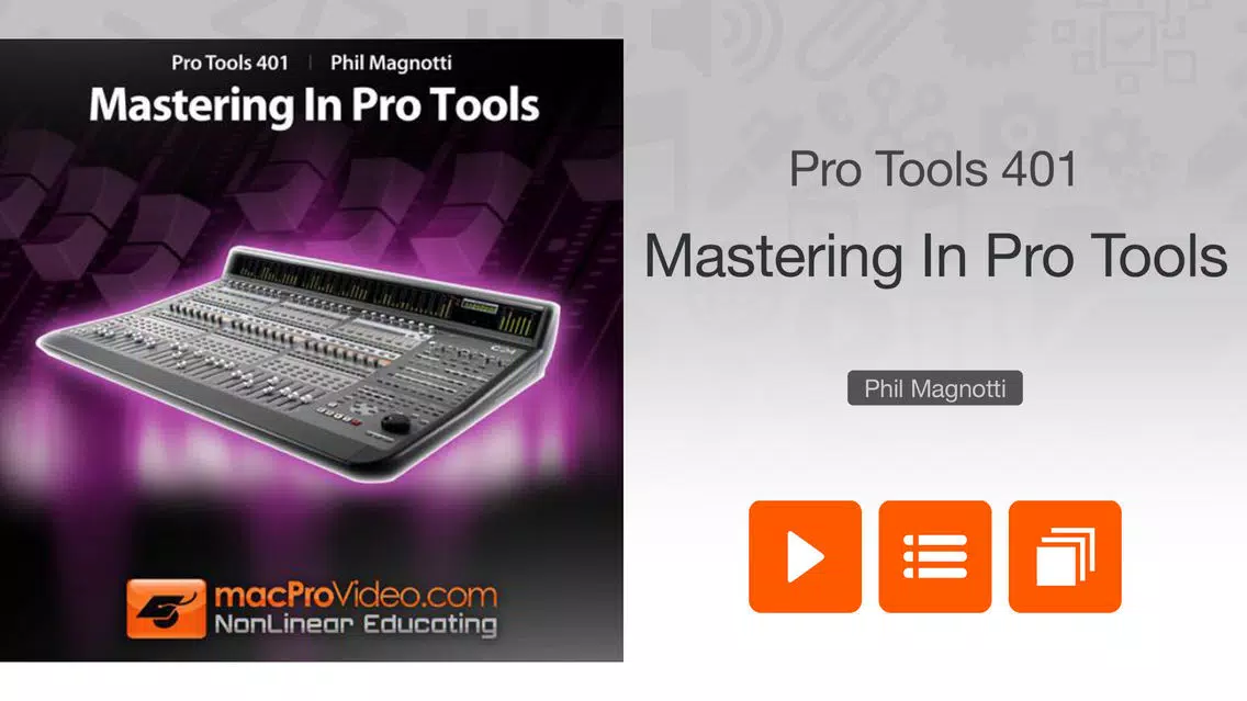 Course For Pro Tools 8 401- Mastering In Pro Tools 스크린샷
