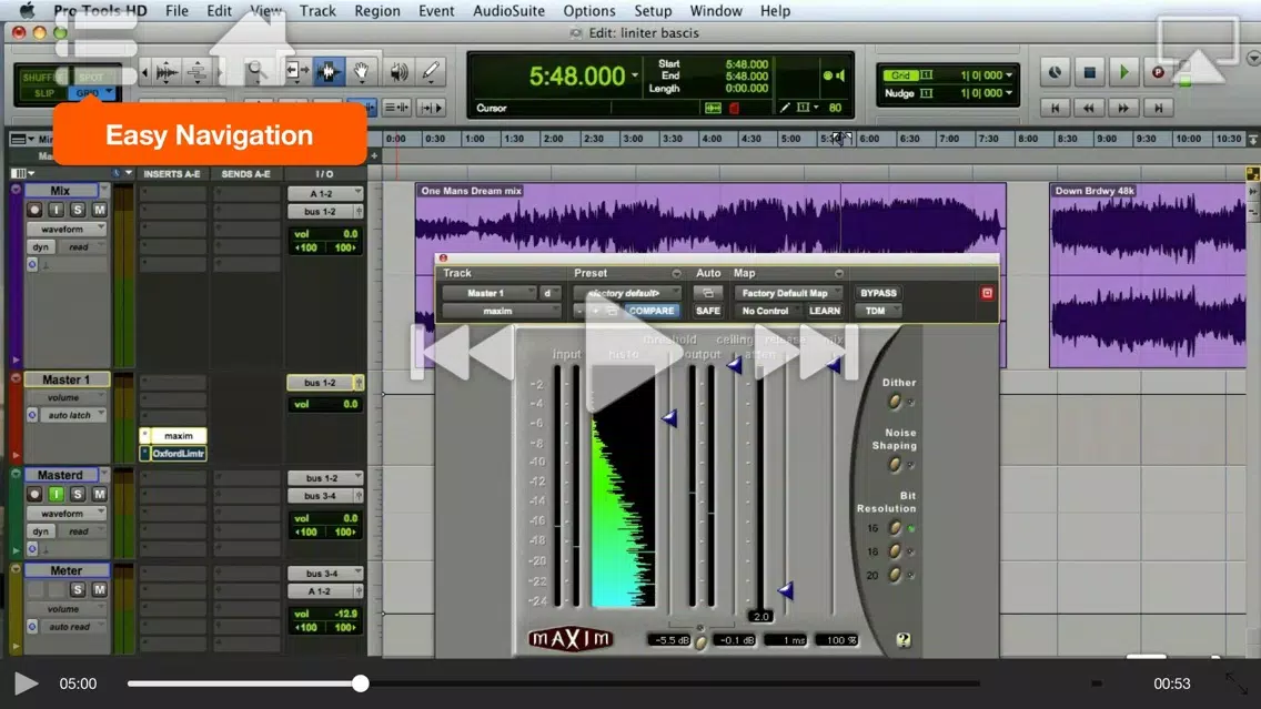 Course For Pro Tools 8 401- Mastering In Pro Tools 스크린샷