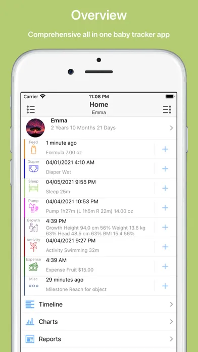 Captures d'écran de Baby Tracker: Newborn Growth