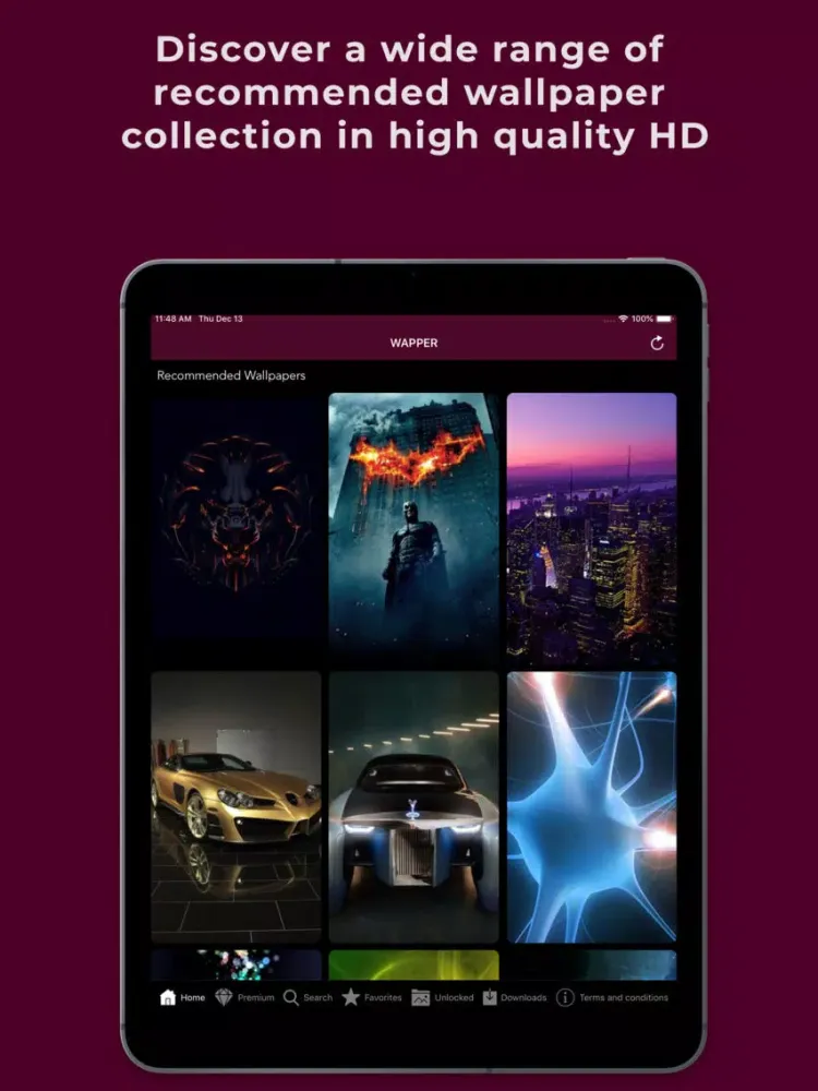 Wapper - The Wallpaper App iPad  스크린샷