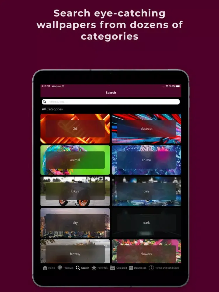 Wapper - The Wallpaper App iPad  스크린샷