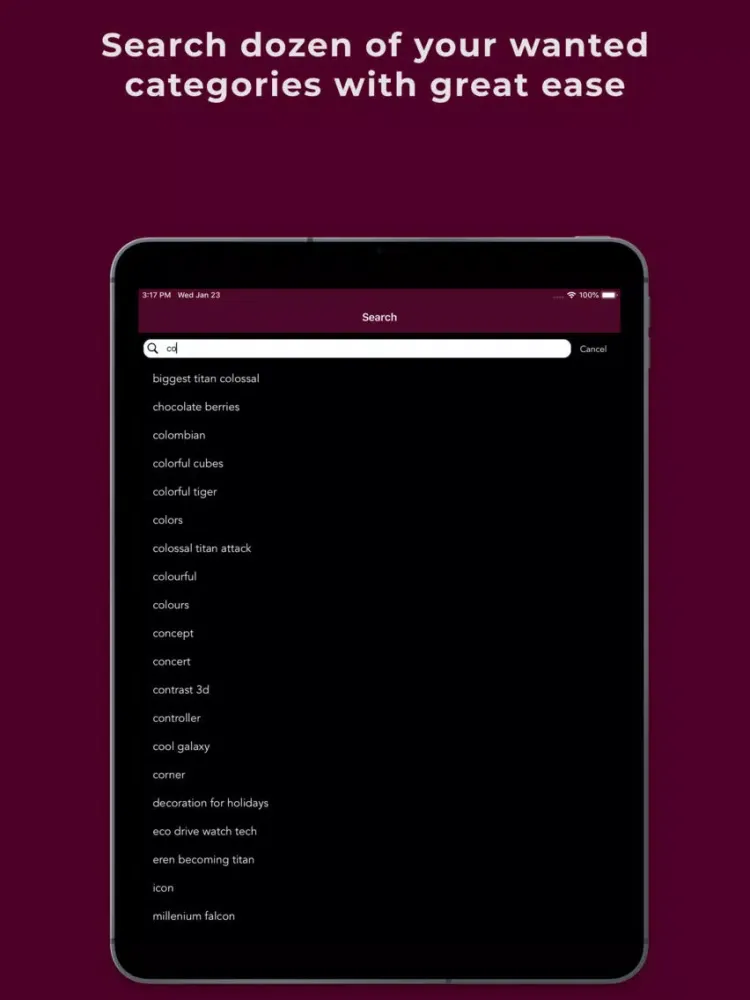 Wapper - The Wallpaper App iPad  스크린샷