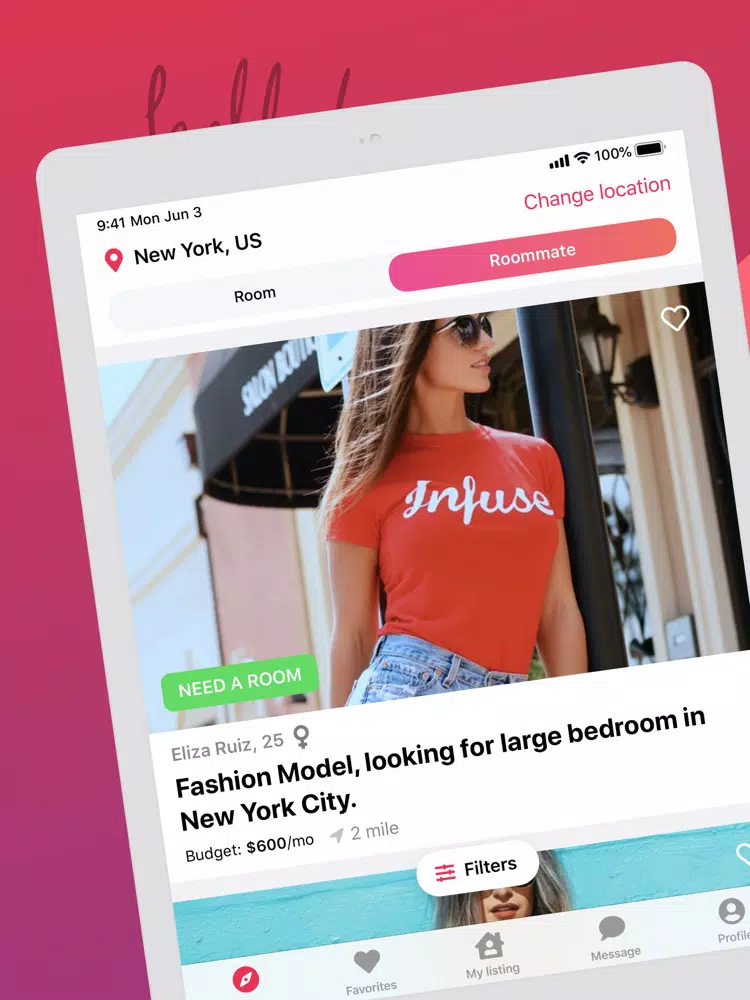 Roommates & Dating - Roomdate iPad 应用截图