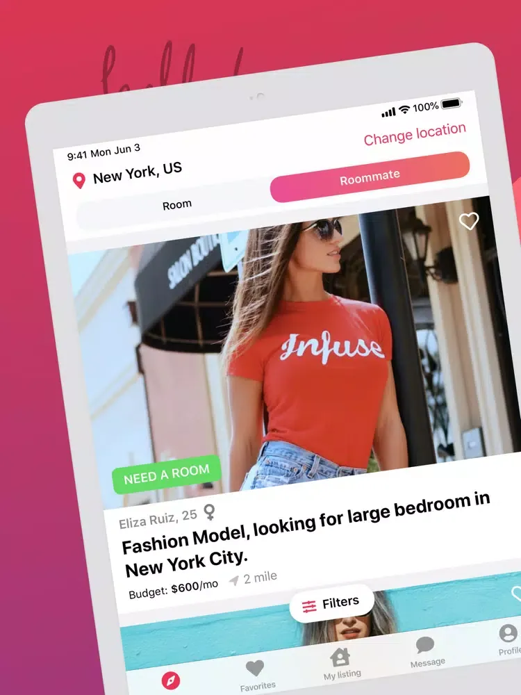 Roommates & Dating - Roomdate iPad  Ekran Görüntüleri