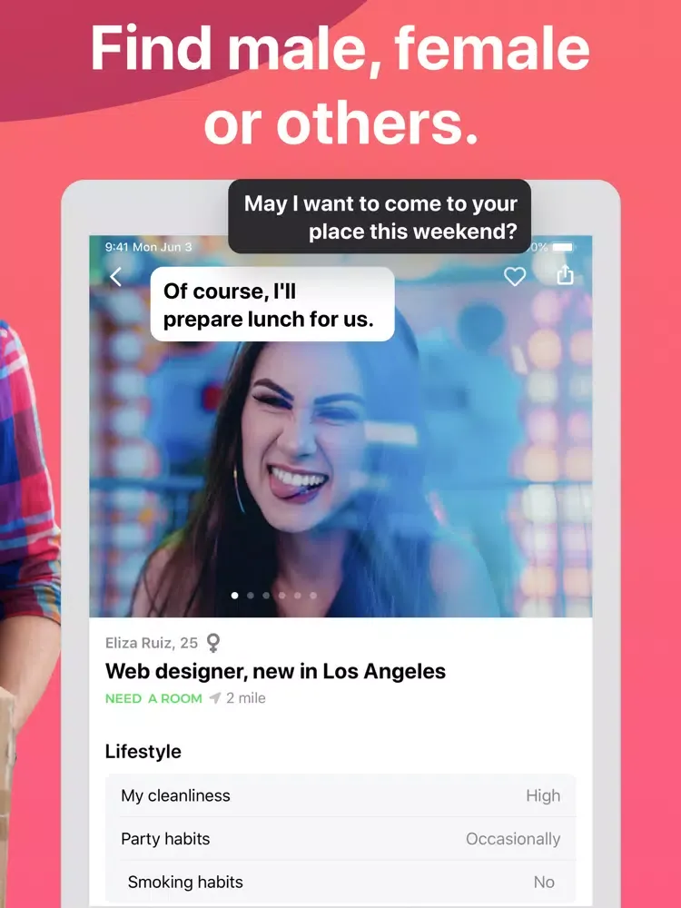 Roommates & Dating - Roomdate iPad  Ekran Görüntüleri