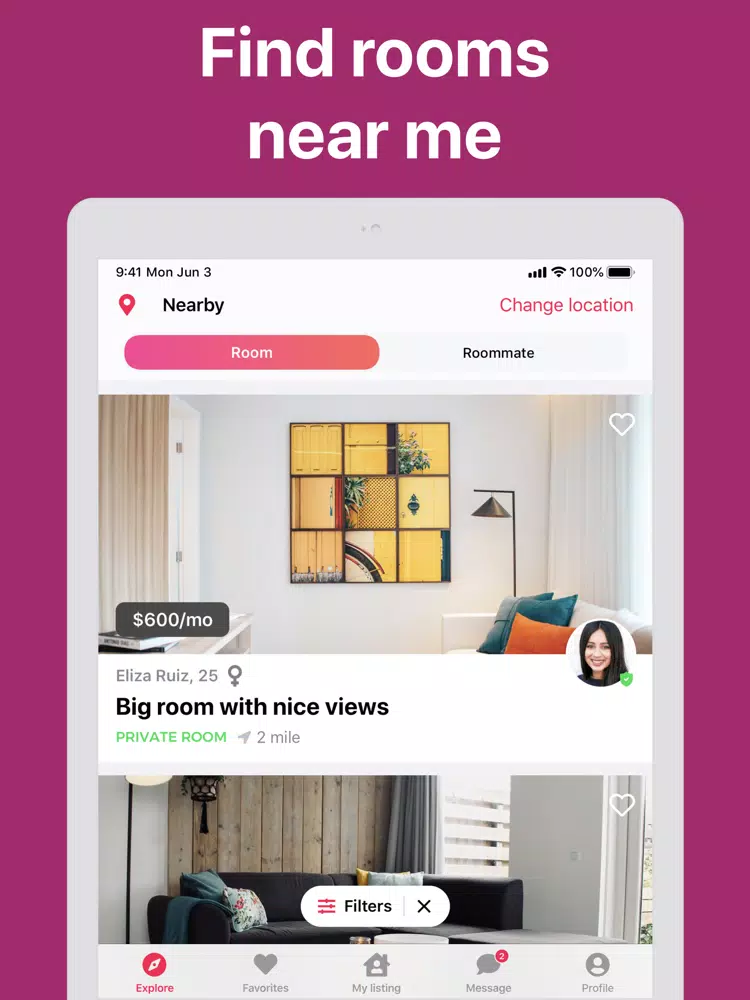 Roommates & Dating - Roomdate iPad 应用截图