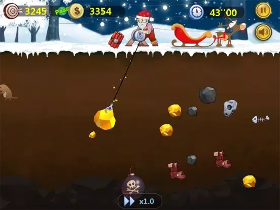 Tangkapan skrin Gold Miner. Classic iPad 