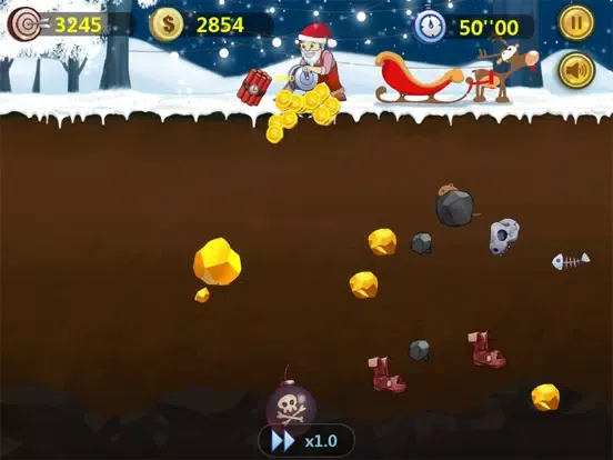 Tangkapan skrin Gold Miner. Classic iPad 