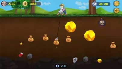 Tangkapan skrin Gold Miner. Classic