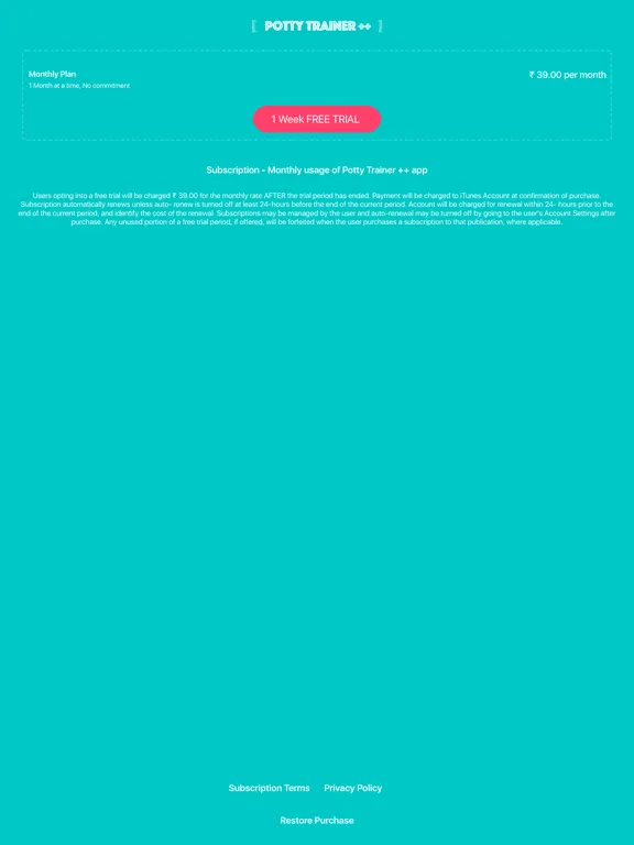 Potty Trainer ++ iPad  Screenshots