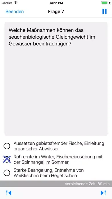 Tangkapan skrin Fischereiprüfung Brandenburg