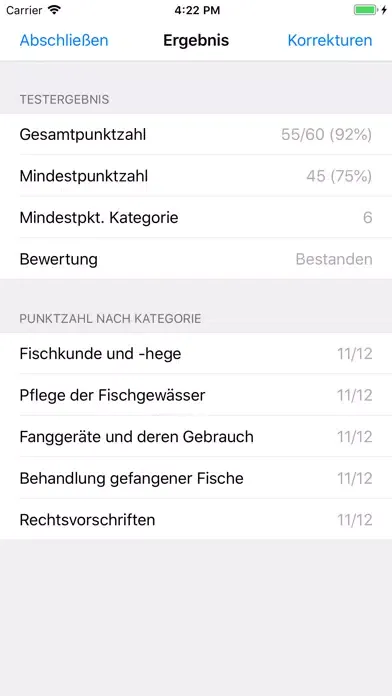 Tangkapan skrin Fischereiprüfung Brandenburg