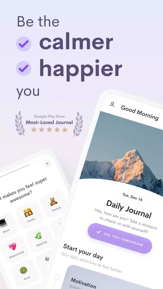 Selfcare Journal, Mood Tracker Ekran Görüntüleri