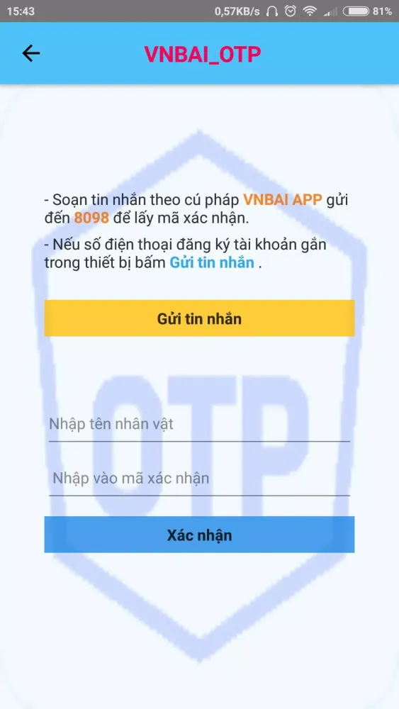 VNBAI OTP Screenshots
