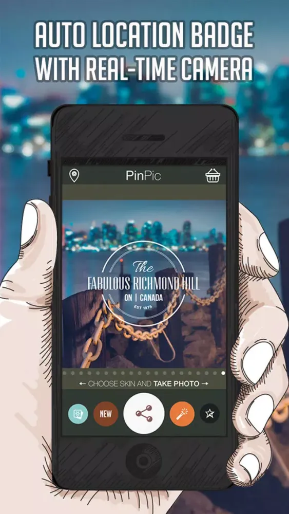 صور PinPic - Exclusive Location Badge on Photo