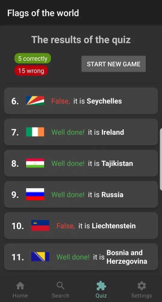 The flags of the world Screenshots