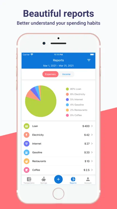 Capturas de tela do Jamnay: Expense Tracker