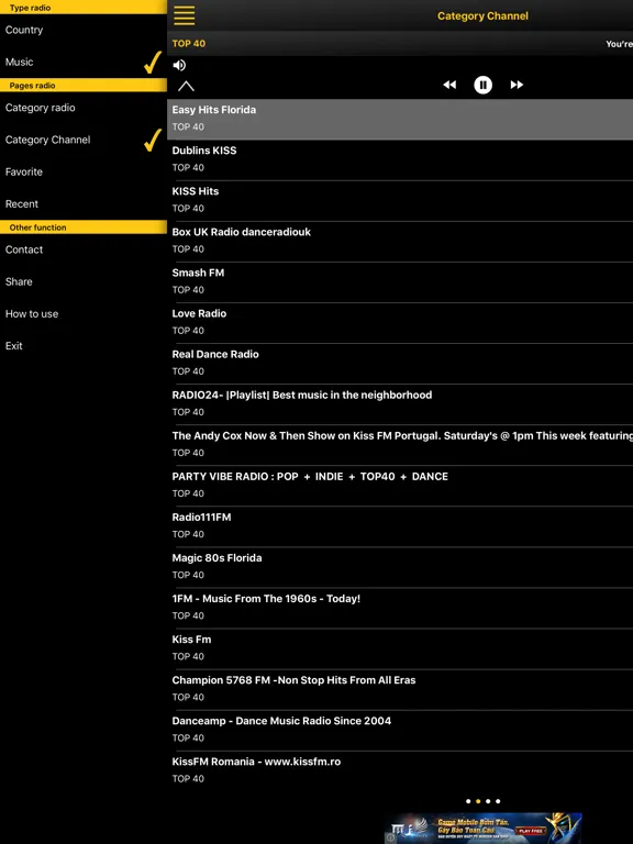 Radio FM International iPad  Screenshots