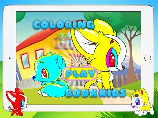 Kids Set Drawing Basics Dog Coloring Book iPad  스크린샷