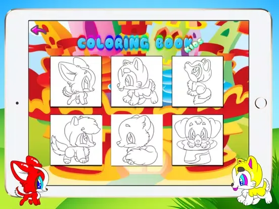 Kids Set Drawing Basics Dog Coloring Book iPad  스크린샷
