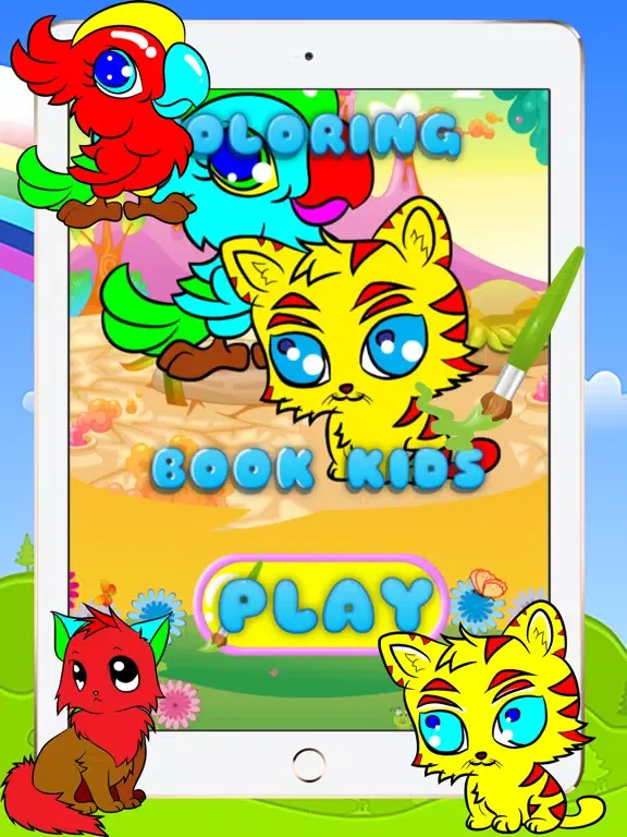 Screenshot di Animal Coloring Books - Drawing Painting Games For Kids iPad 
