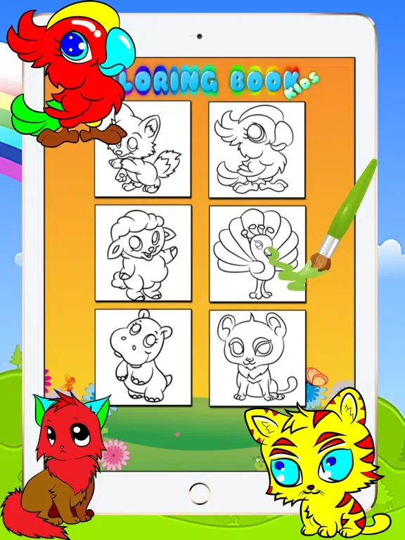 Screenshot di Animal Coloring Books - Drawing Painting Games For Kids iPad 