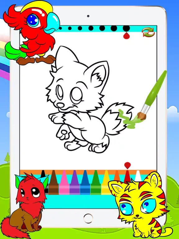 Screenshot di Animal Coloring Books - Drawing Painting Games For Kids iPad 