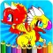 Dinosaur And Dragon Coloring Books - Drawing Painting Games For Kids