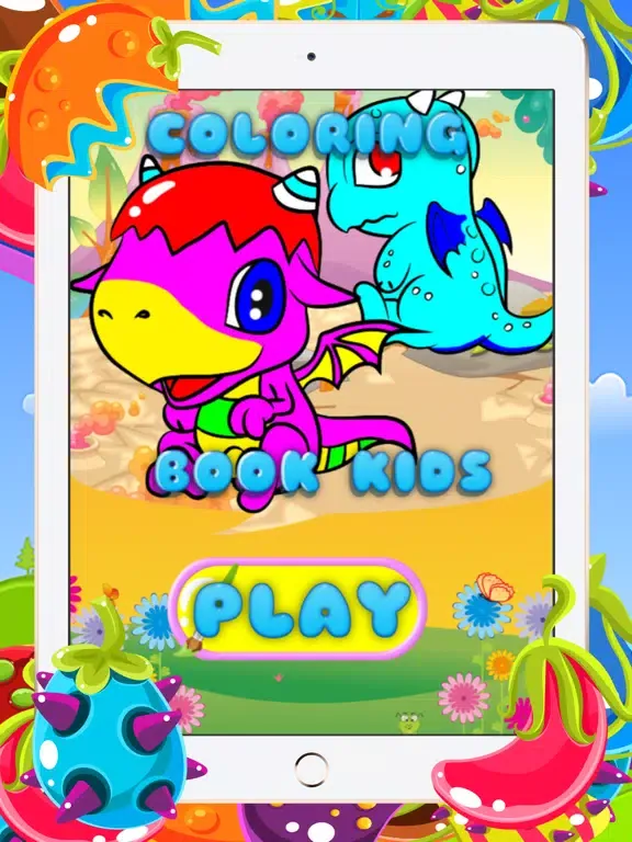Coloring Books For Kids - Drawing Painting The Good Dragon Games iPad  스크린샷