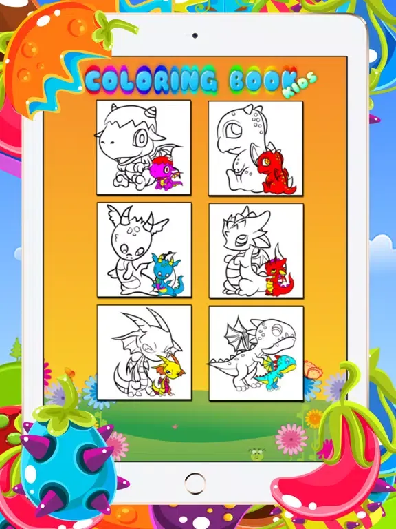 Coloring Books For Kids - Drawing Painting The Good Dragon Games iPad  스크린샷