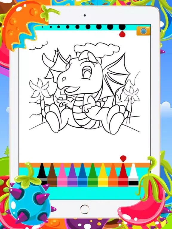 Coloring Books For Kids - Drawing Painting The Good Dragon Games iPad  스크린샷