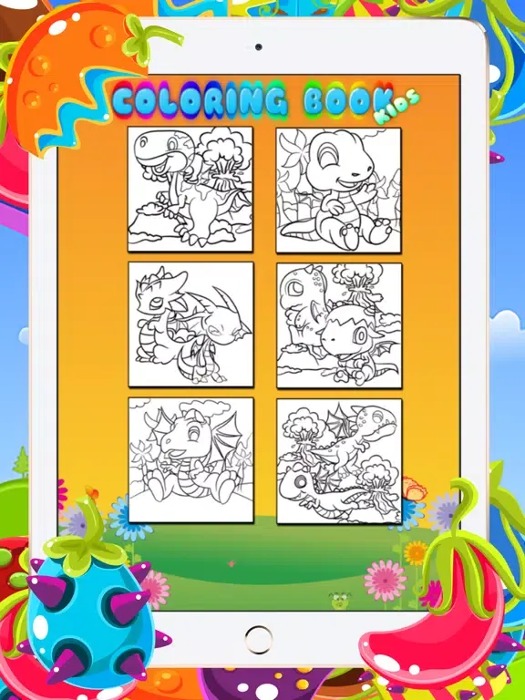 Coloring Books For Kids - Drawing Painting The Good Dragon Games iPad  스크린샷