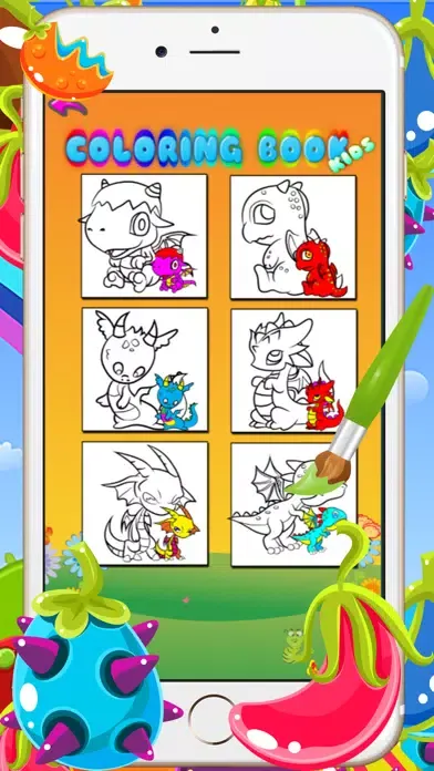 Coloring Books For Kids - Drawing Painting The Good Dragon Games 스크린샷