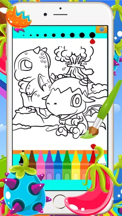 Coloring Books For Kids - Drawing Painting The Good Dragon Games 스크린샷
