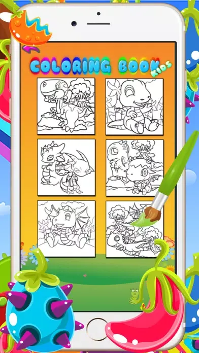 Coloring Books For Kids - Drawing Painting The Good Dragon Games 스크린샷