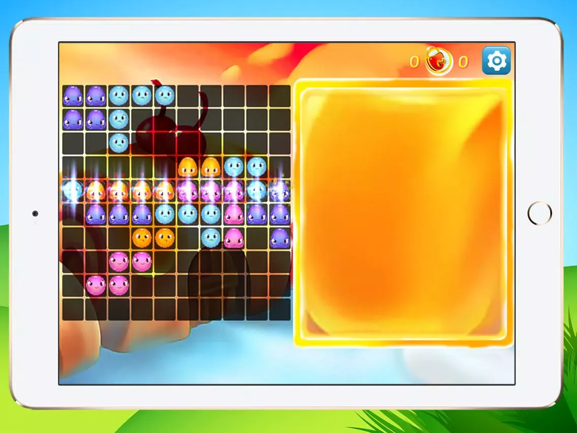 Jewel Puzzle Block Launcher Legend - Tasty Jelly and torrid blaze Bricks iPad 应用截图