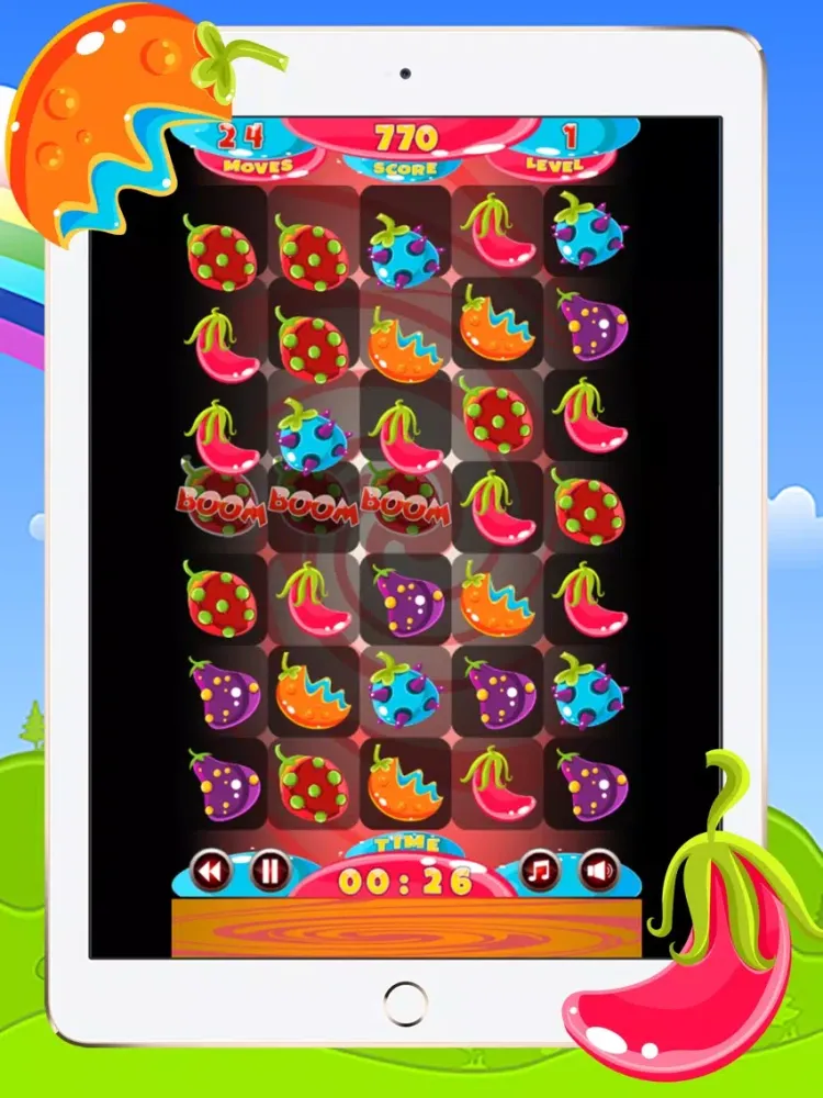 Captures d'écran de Swiped Fruits Monster Match iPad 