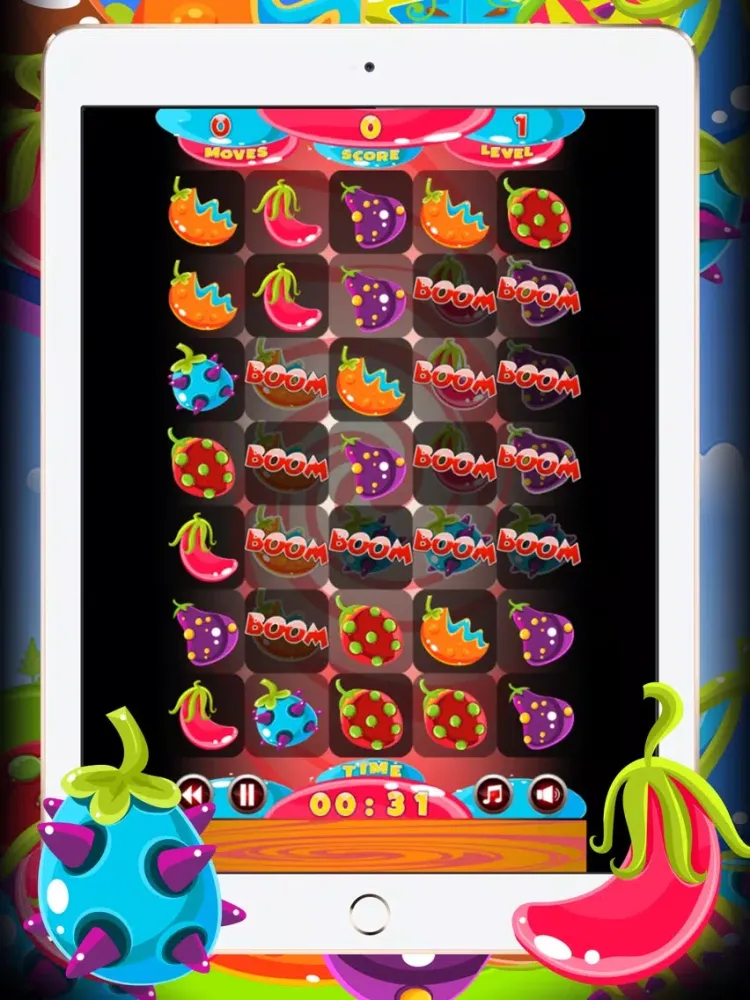 Captures d'écran de Swiped Fruits Monster Match iPad 