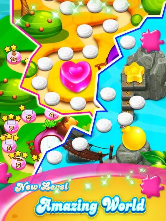 Ảnh chụp màn hình của Candy Gems - New Best Match 3 Puzzle Game iPad 