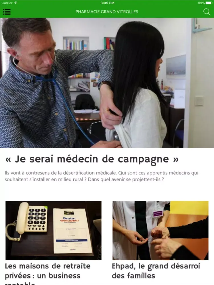 Ảnh chụp màn hình của Pharmacie Grand Vitrolles iPad 
