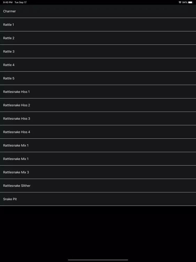 Tangkapan skrin Rattlesnake Sounds and Effects iPad 