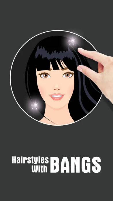 Hairstyle Try On With Bangs应用截图