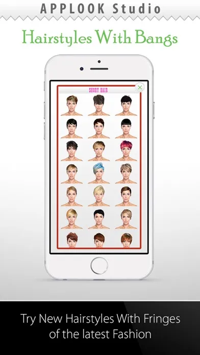 Hairstyle Try On Bangs PRO 스크린샷
