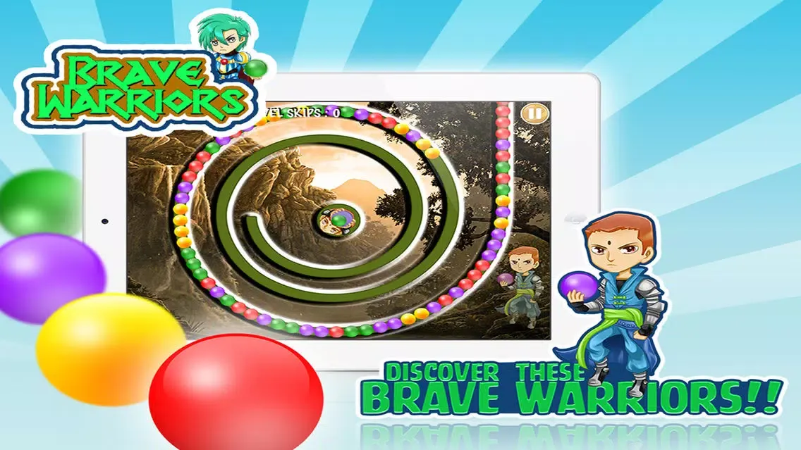 Capturas de tela do Brave Warriors - Palm Loops with Hot Spot Marbles
