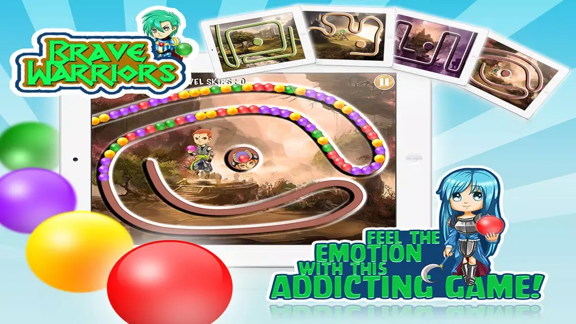 Capturas de tela do Brave Warriors - Palm Loops with Hot Spot Marbles