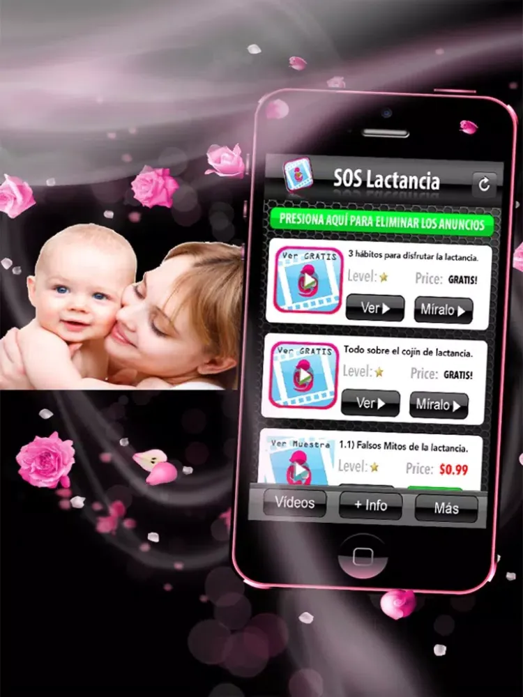 Скриншоты SOS Lactancia - Guía en Vídeos Sobre Lactancia Materna para Conectar con tu Bebe iPad 